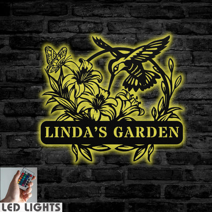 Hummingbird Garden Sign