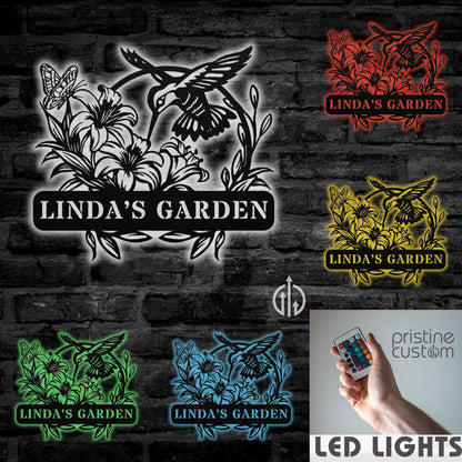 Hummingbird Garden Sign