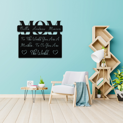 Mom You Are The World Sign