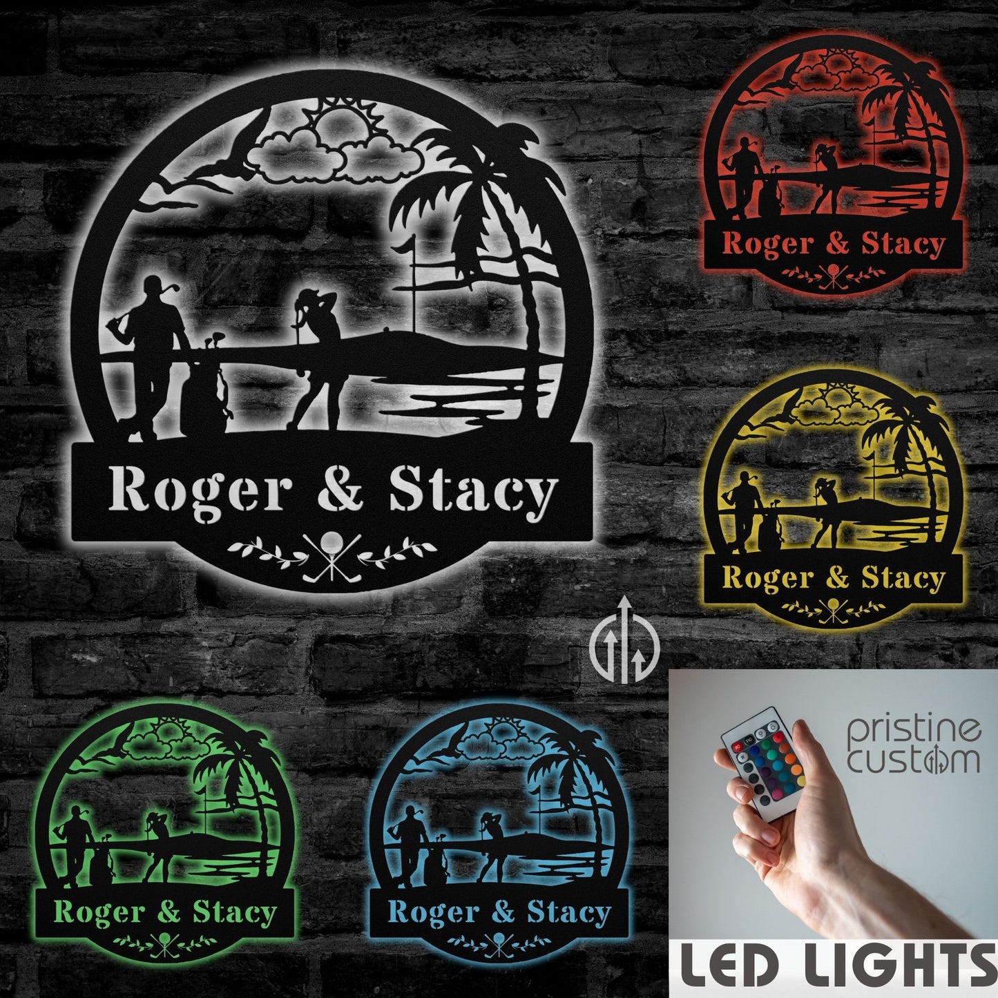 Golfing Couples Sign