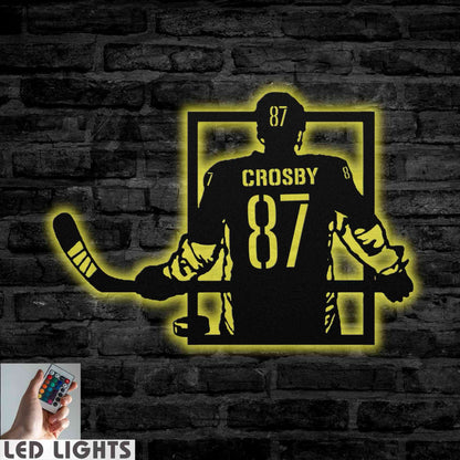 Personalized Hockey Player Name and Number Sign