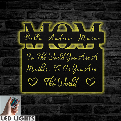 Mom You Are The World Sign