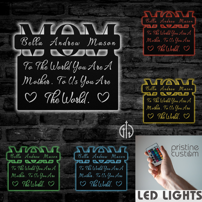 Mom You Are The World Sign