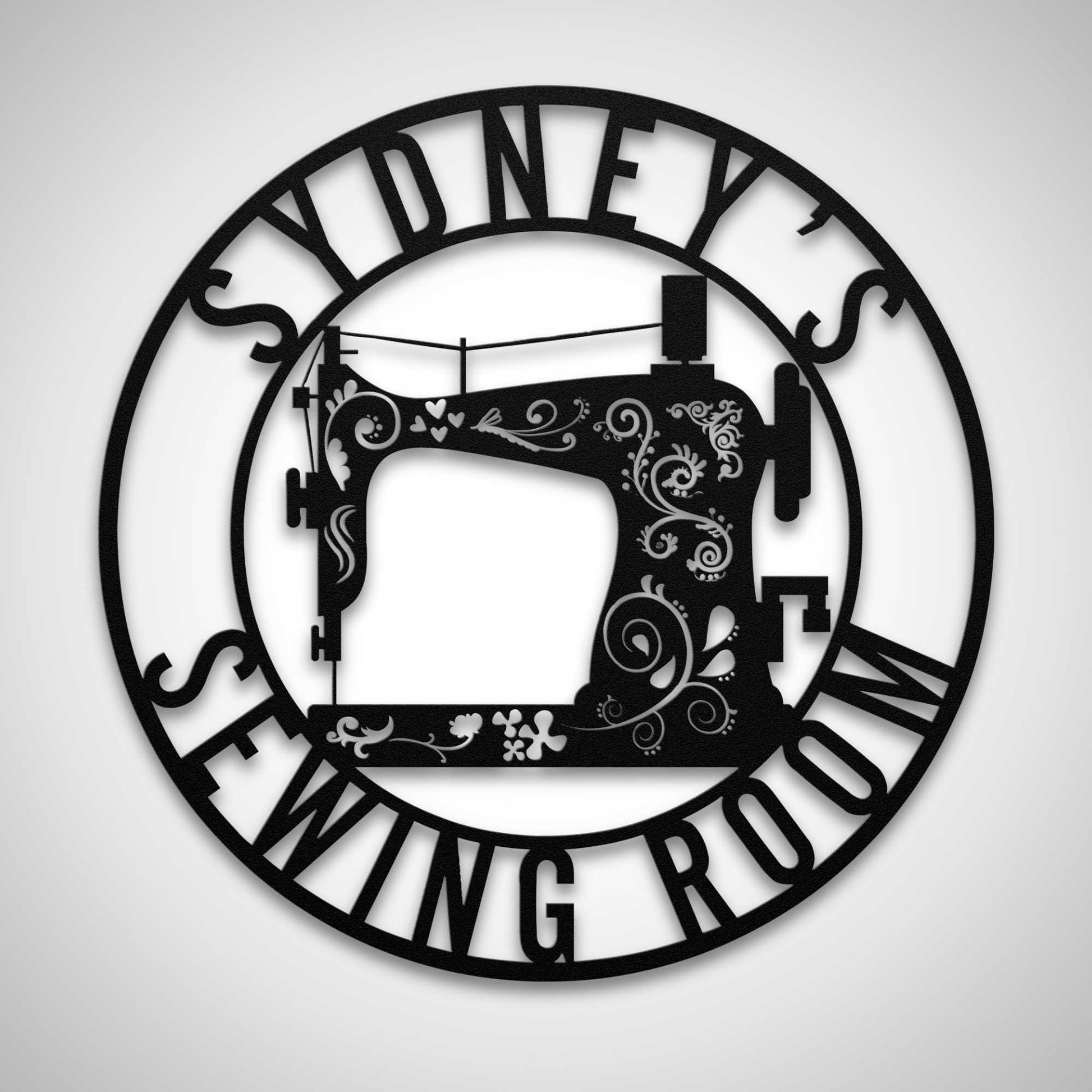 Custom Sewing Machine and Quilting Room Paisley Design Sign