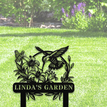 Hummingbird Garden Sign
