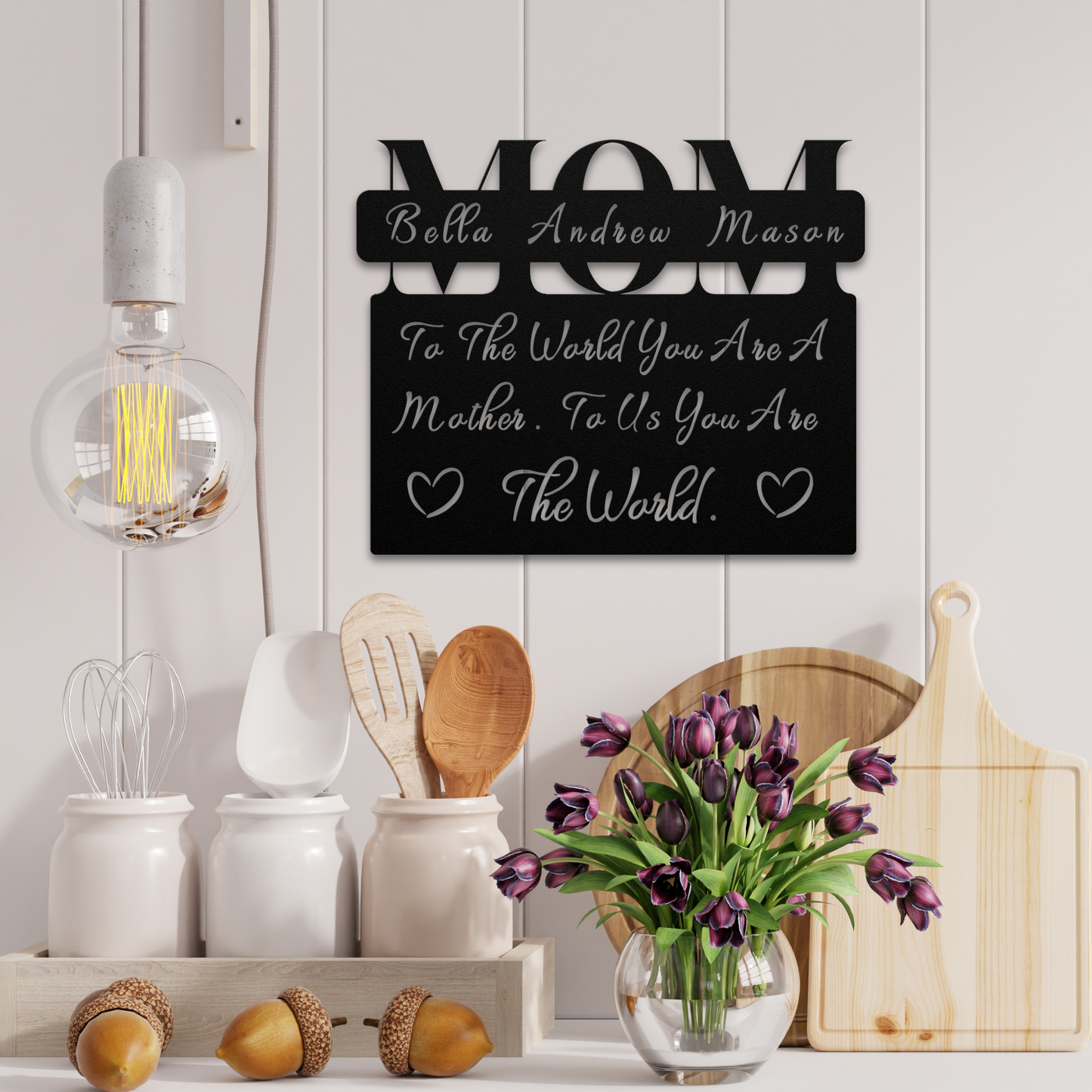 Mom You Are The World Sign