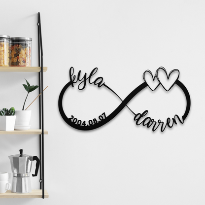 Couple Infinity Name Sign