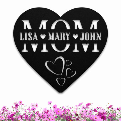 Hearts for Mom Sign