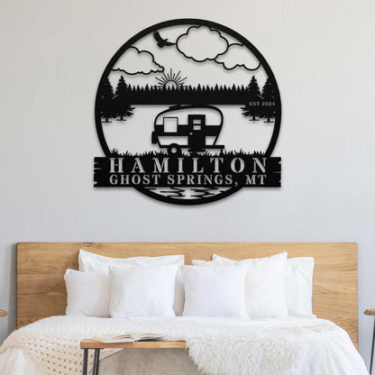 Sunny Forest RV Camper Sign