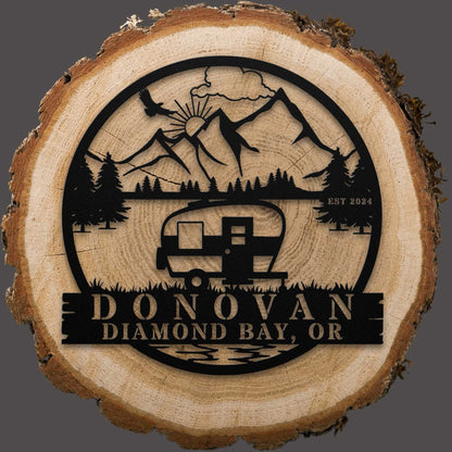 Retro RV Camper Sign