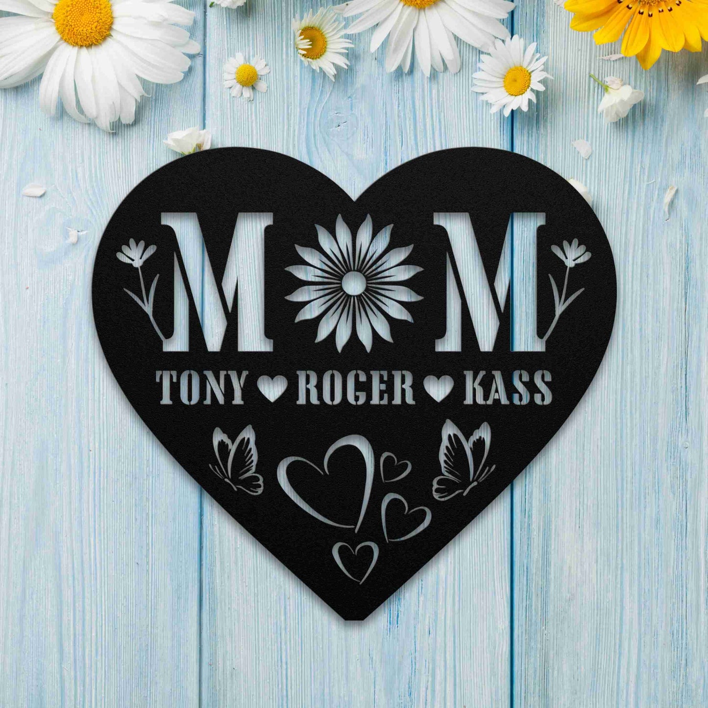 Mom and Kids Name Sign