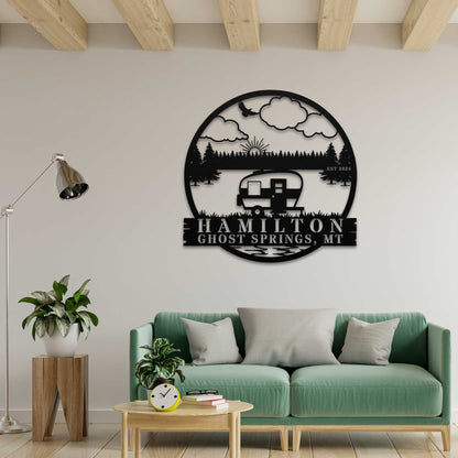 Sunny Forest RV Camper Sign