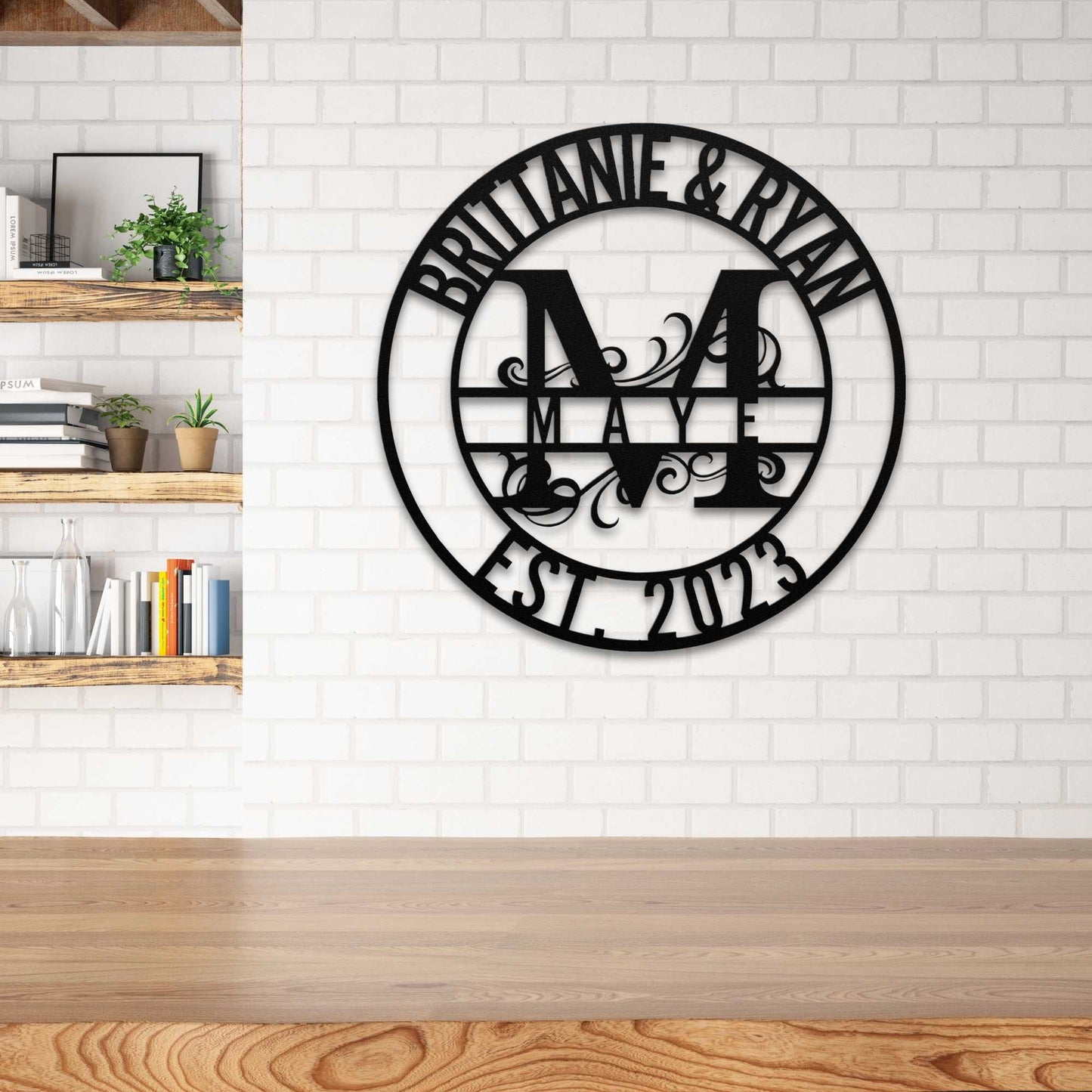 Couple Letter Name Sign