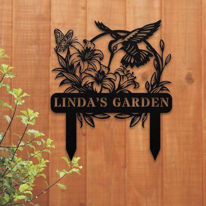 Hummingbird Garden Sign