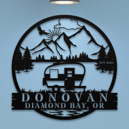 Retro RV Camper Sign