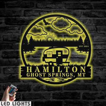 Sunny Forest RV Camper Sign