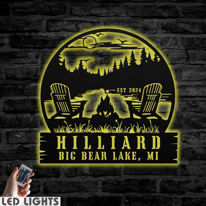 Lakehouse Campfire Sign