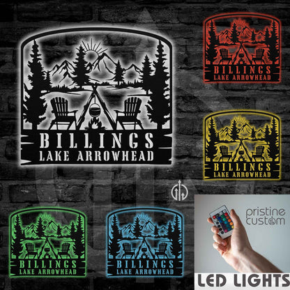 Sunset Campfire Sign