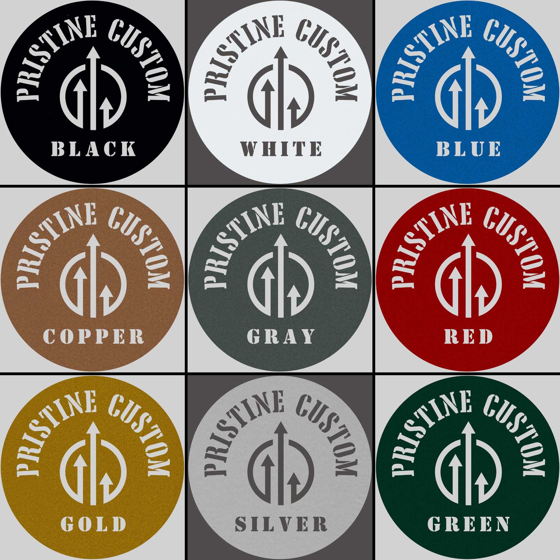 Pristine Custom nine (9) custom sign colors