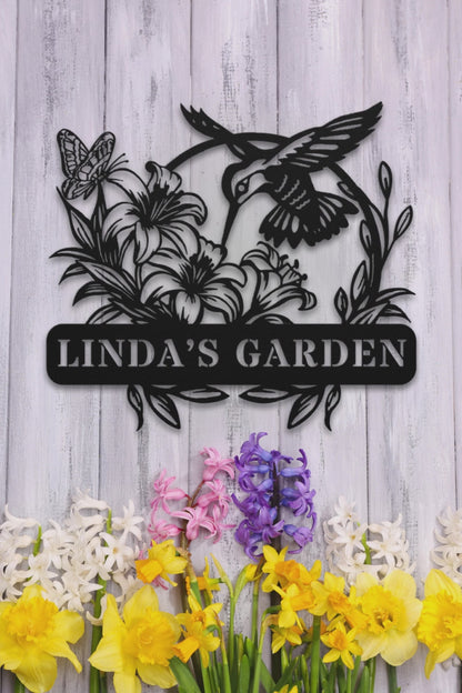 Hummingbird Garden Sign